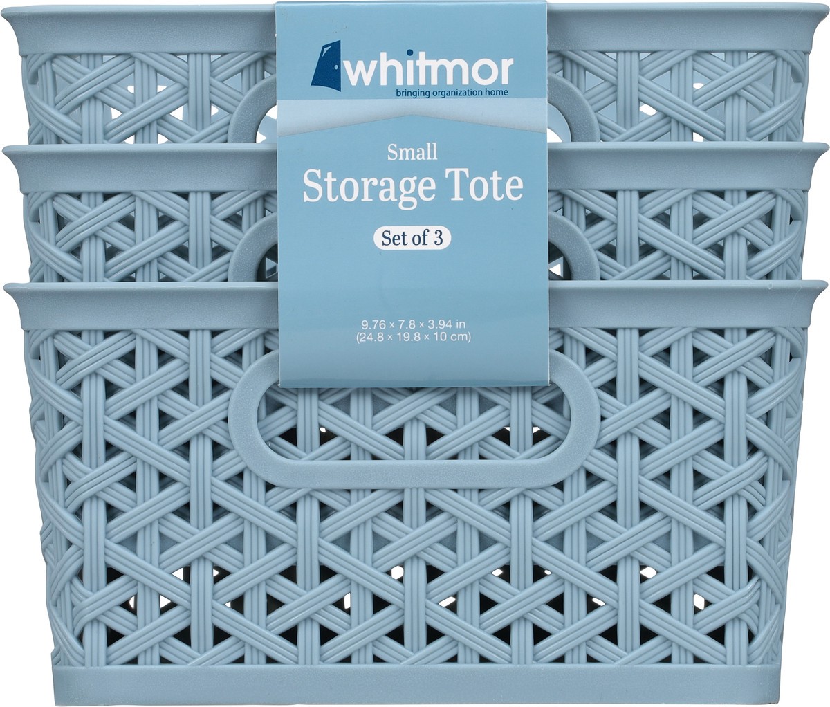 slide 9 of 9, Whitmor Resin Form Small Storage Tote - Arona Blue, 1 ct