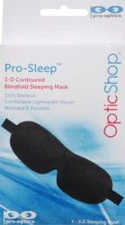 Optic Shop Pro-Sleep 3-D Contoured Blindfold Sleeping Mask, 1 ea