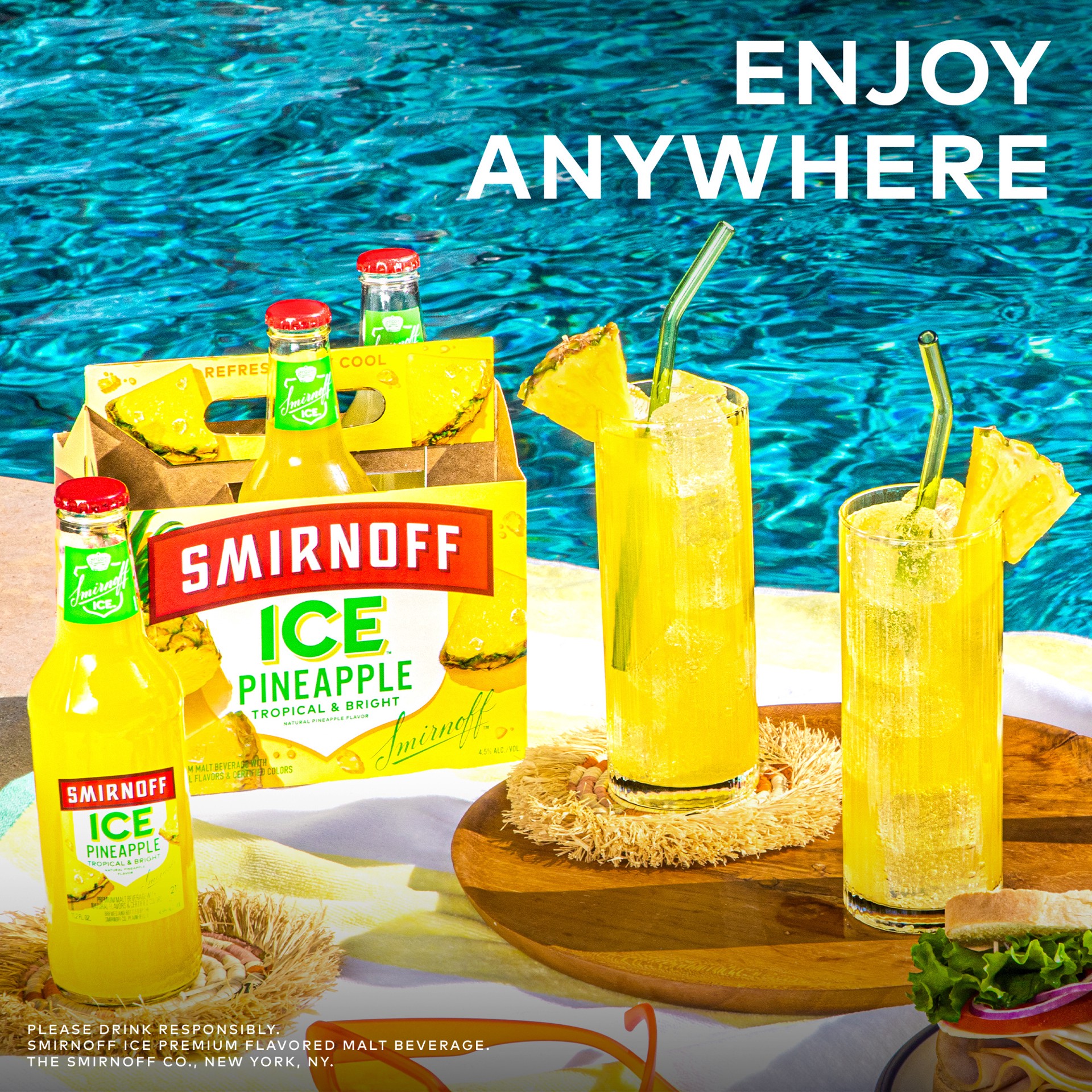 slide 9 of 10, Smirnoff Pineapple Malt Beverages 6 ea, 6 ct