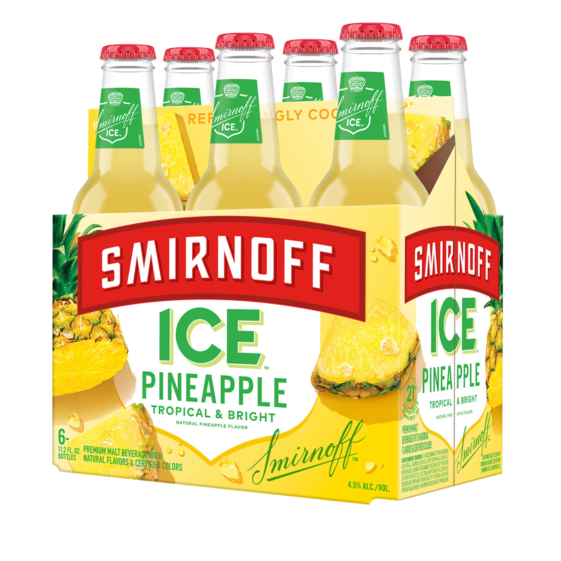 slide 6 of 10, Smirnoff Pineapple Malt Beverages 6 ea, 6 ct