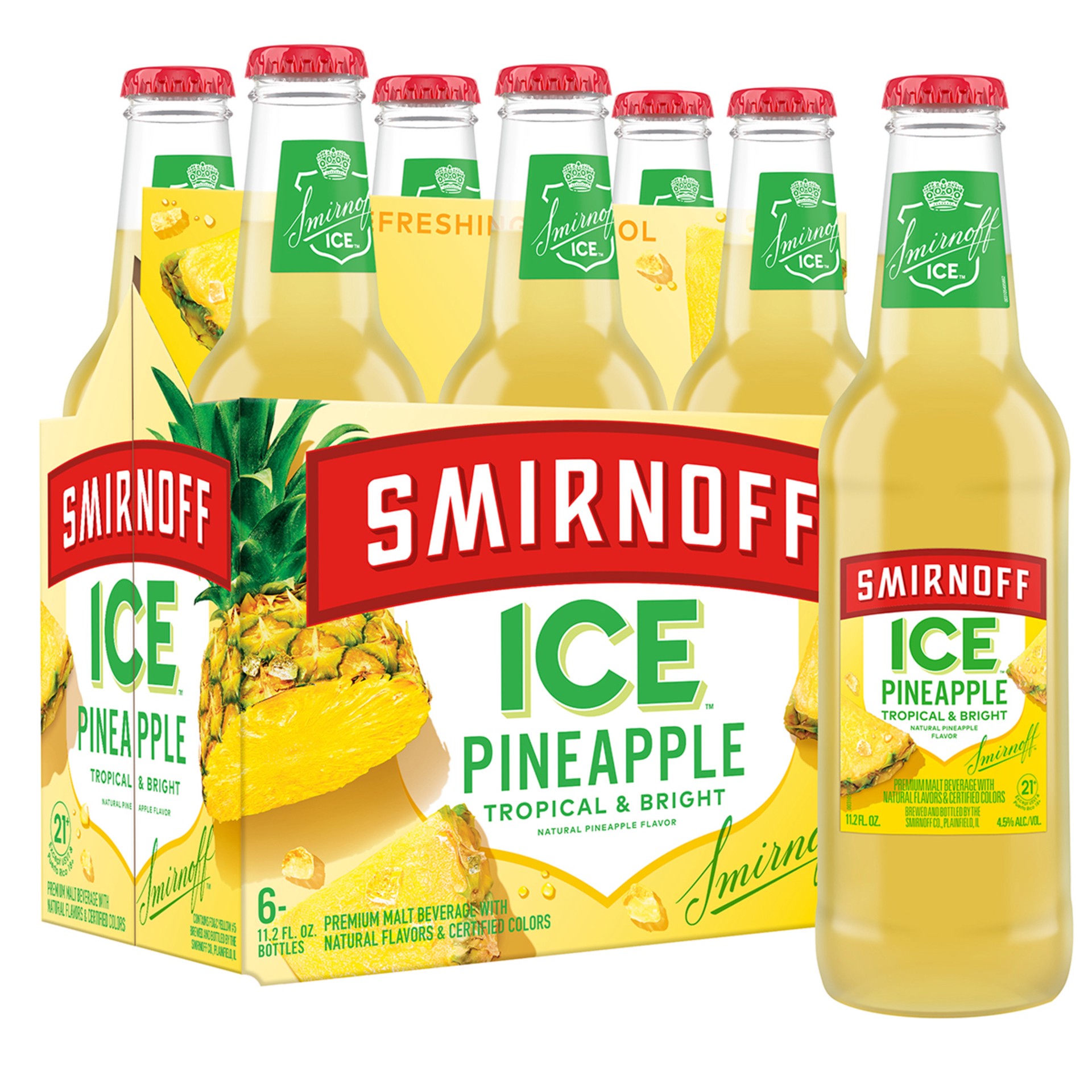 slide 8 of 10, Smirnoff Pineapple Malt Beverages 6 ea, 6 ct