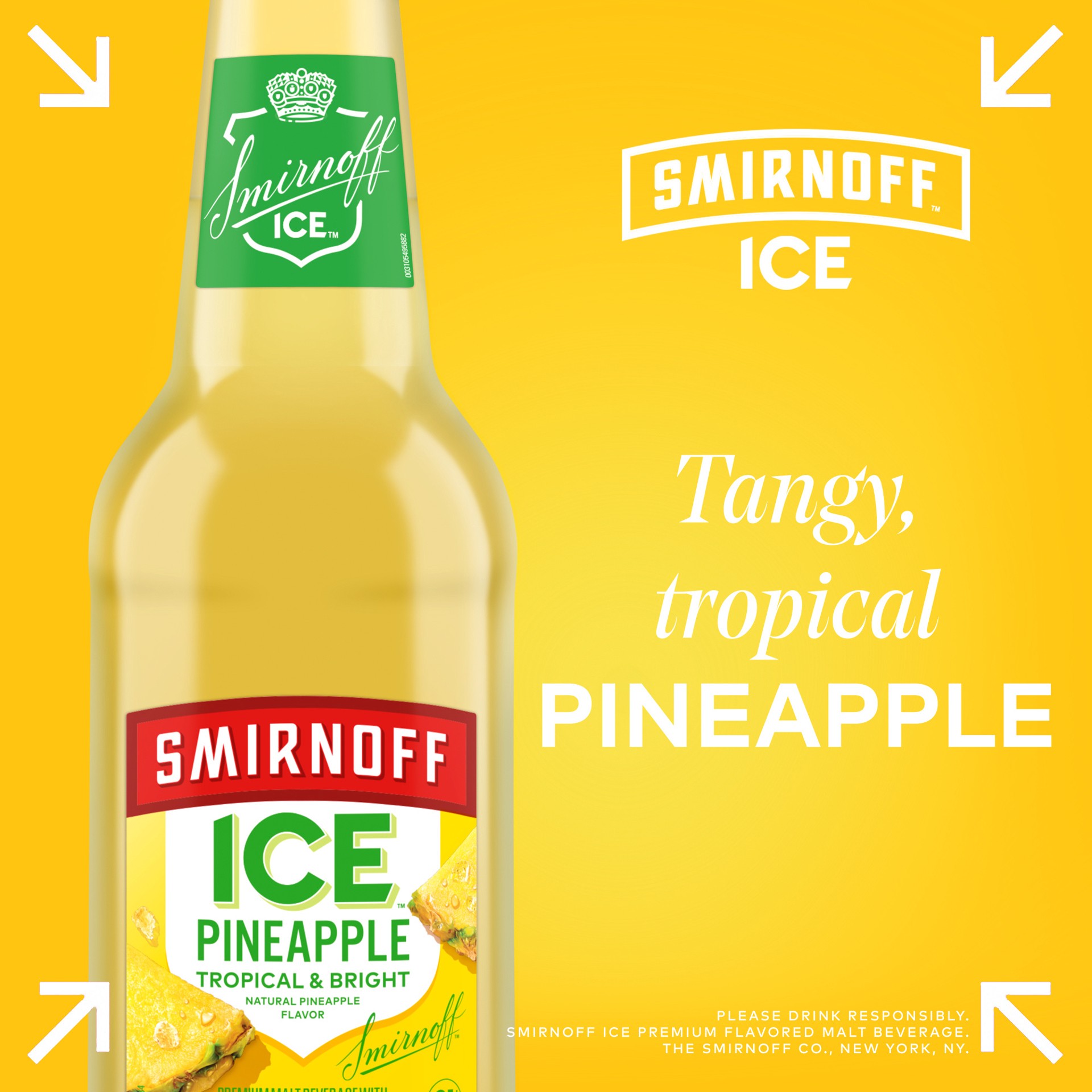 slide 10 of 10, Smirnoff Pineapple Malt Beverages 6 ea, 6 ct