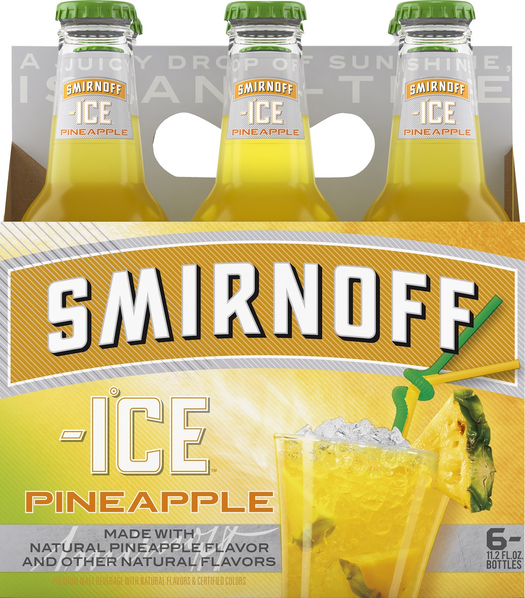 slide 1 of 10, Smirnoff Pineapple Malt Beverages 6 ea, 6 ct