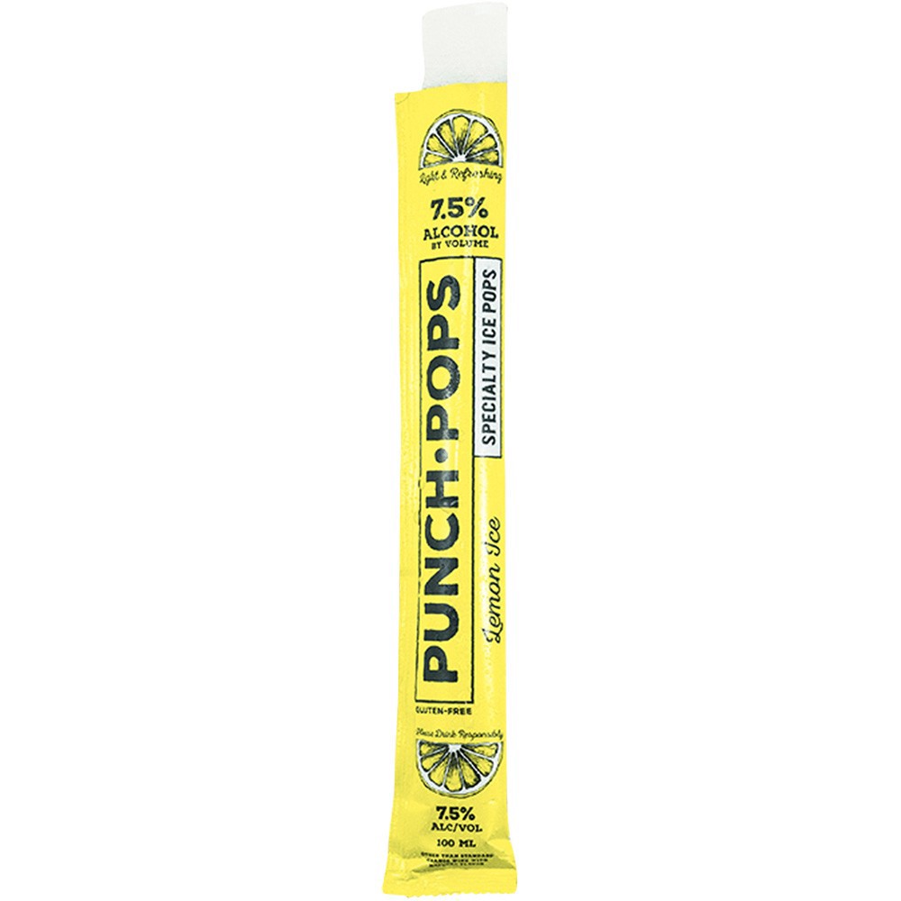 slide 1 of 1, Punch Pops Punchpops Lemon Ice, 12 ct; 100 ml