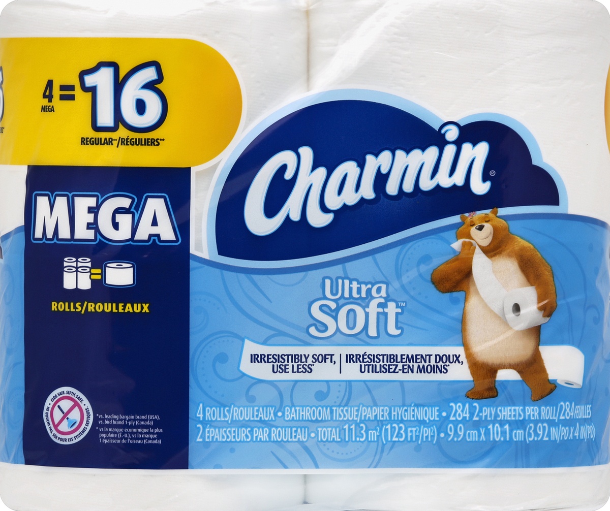 slide 4 of 5, Charmin Bathroom Tissue 4 ea, 4 ct