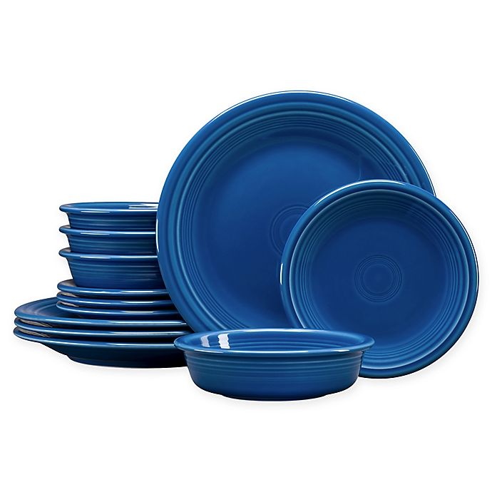 slide 1 of 3, Fiesta Classic Dinnerware Set - Lapis, 12 ct