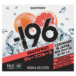 Suntory -196 Grapefruit Vodka Seltzer 4x355 ml