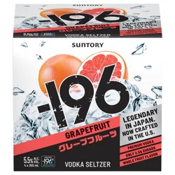 Suntory -196 Grapefruit Vodka Seltzer 4x355 ml