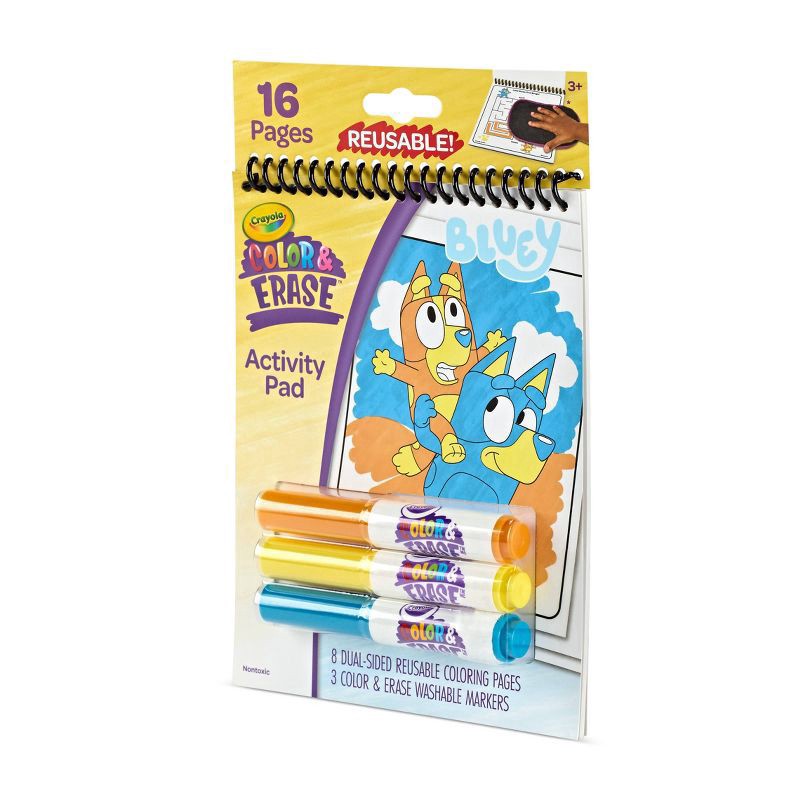 slide 4 of 7, Crayola Bluey Color & Erase Reusable Activity Pad, 1 ct