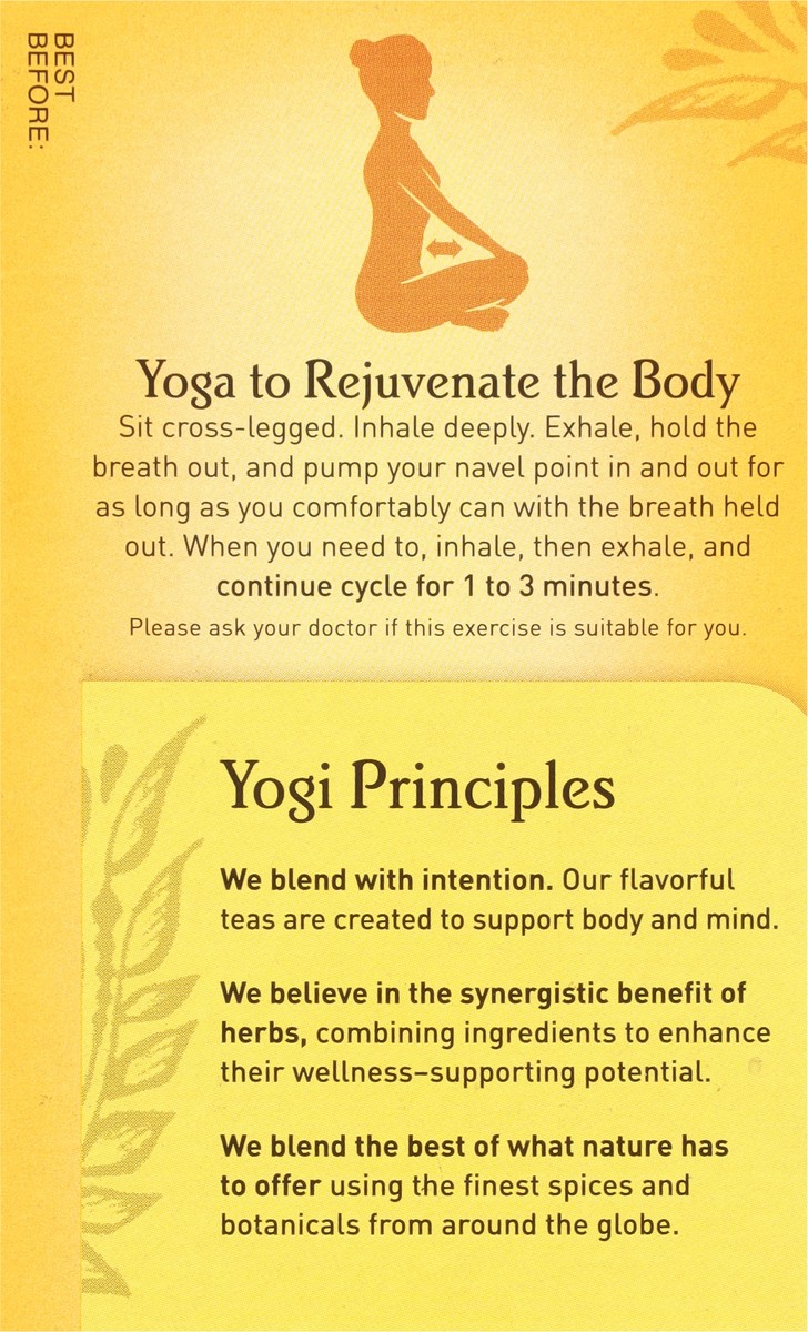slide 9 of 9, Yogi Caffeine Free Tea Bags Lemon Ginger Herbal Supplement 16 Tea Bags, 16 ct