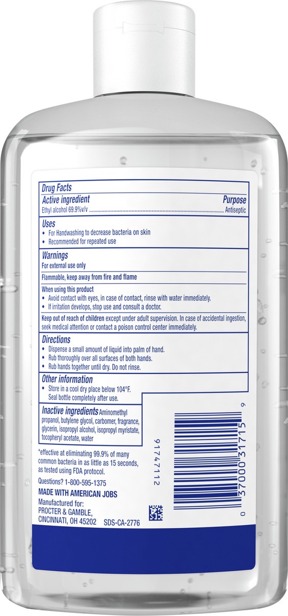 slide 3 of 4, Safeguard Hand Sanitizer, Fresh Clean Scent, Contains Alcohol, 12 oz (355 mL), 1 ct