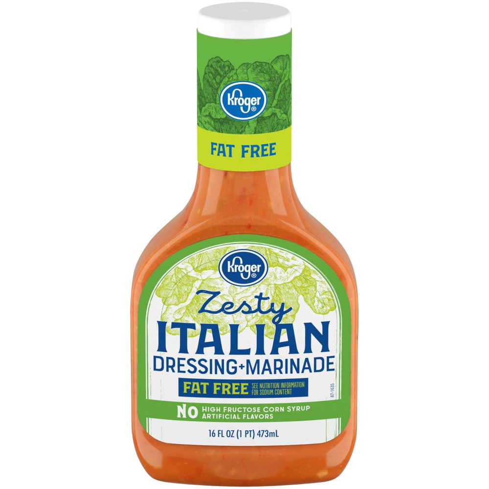 slide 2 of 3, Kroger Fat Free Zesty Italian Dressing, 16 fl oz