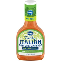 Kroger Fat Free Zesty Italian Dressing - 16 fl oz