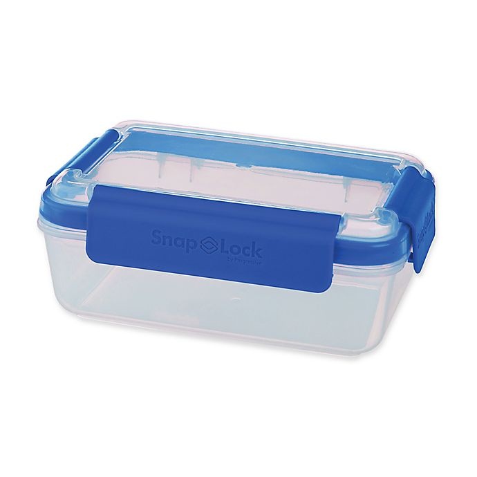 slide 1 of 1, Progressive SnapLock Rectangular 4-Cup Food Storage Container - Blue, 1 ct