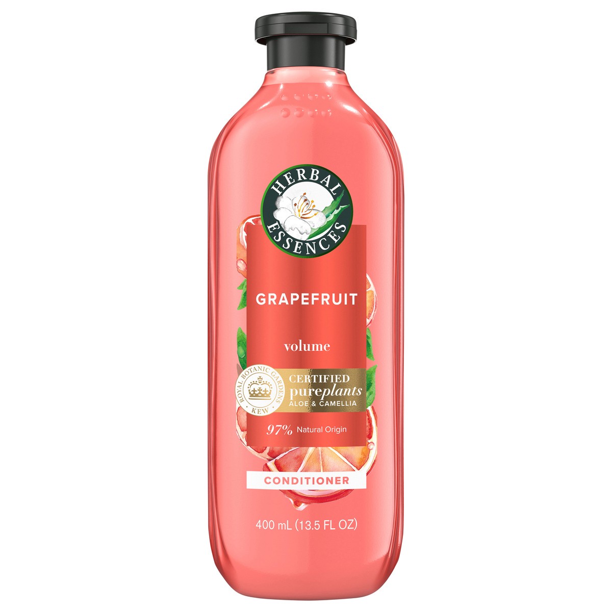 slide 1 of 3, Herbal Essences Grapefruit Volumizing Conditioner, 13.5 fl oz, with Certified Camellia Oil and Aloe Vera, For All Hair Types, Especially Fine Hair, 13.5 fl oz