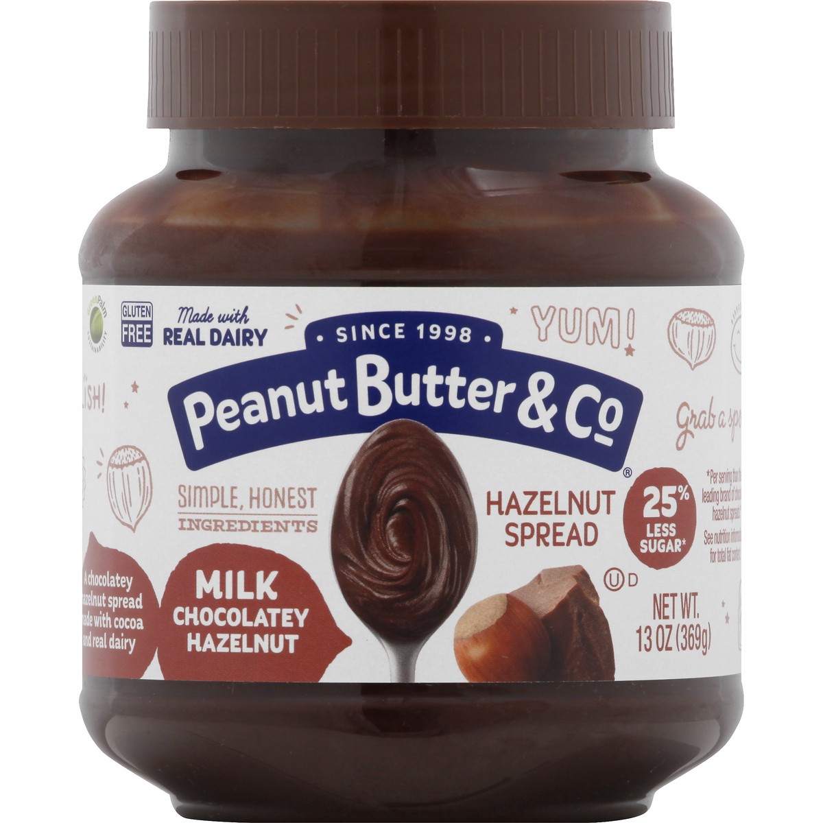 slide 7 of 10, Peanut Butter & Co. Milk Chocolatey Hazelnut Spread 13 oz. Jar, 13 oz