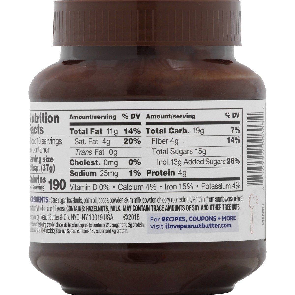 slide 8 of 10, Peanut Butter & Co. Milk Chocolatey Hazelnut Spread 13 oz. Jar, 13 oz