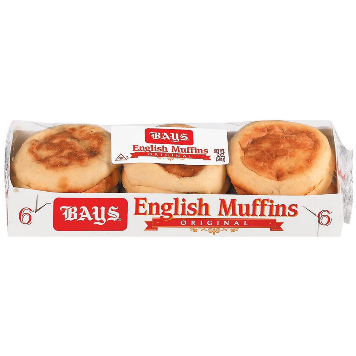 slide 1 of 2, BAYS Original English Muffins, 6 ct