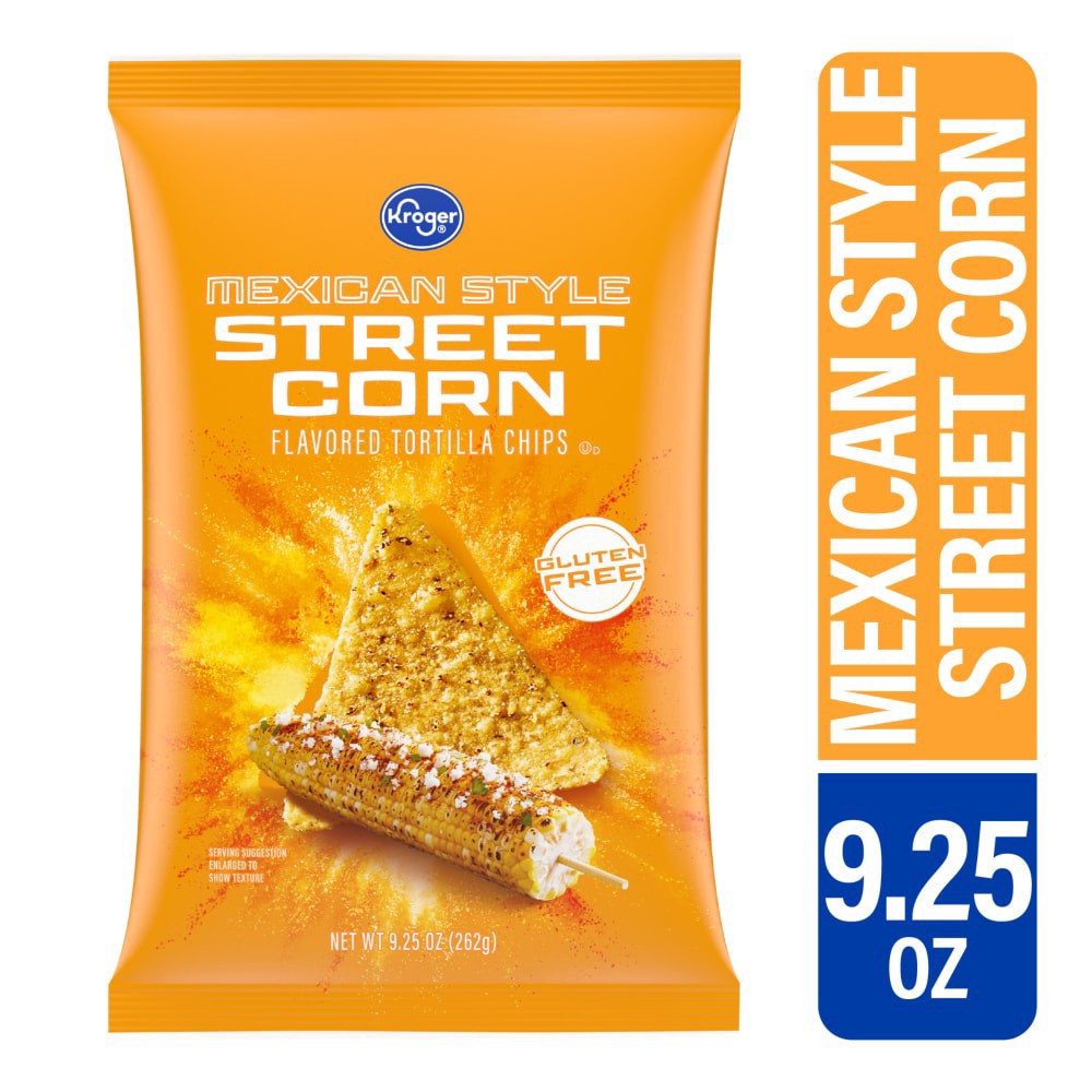 slide 1 of 4, Kroger Mexican Style Street Corn Tortilla Chips, 9.25 oz