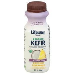 Lifeway Organic Lactose Free Coconut Pineapple Kefir - 8 fl oz