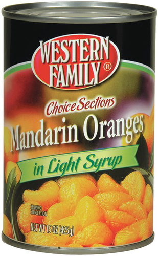 slide 1 of 1, Western Family Mandarin Oranges, 15 oz