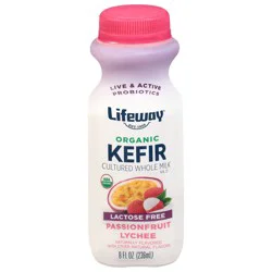 Lifeway Organic Lactose Free Passionfruit Lychee Kefir 8 fl oz