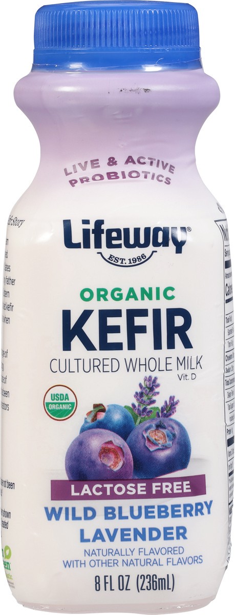 slide 6 of 15, Lifeway Organic Lactose Free Wild Blueberry Lavender Kefir 8 fl oz, 8 fl oz