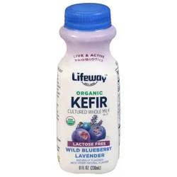 Lifeway Organic Lactose Free Wild Blueberry Lavender Kefir 8 fl oz