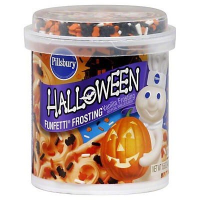 slide 1 of 1, Pillsbury Halloween Funfetti Vanilla Frosting, 15.6 oz