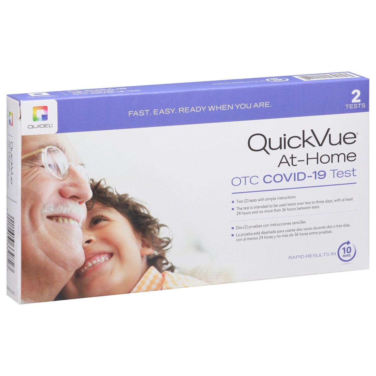 slide 3 of 9, Quickvue At-Home Otc Covid-19 Test Kit, 2 ct