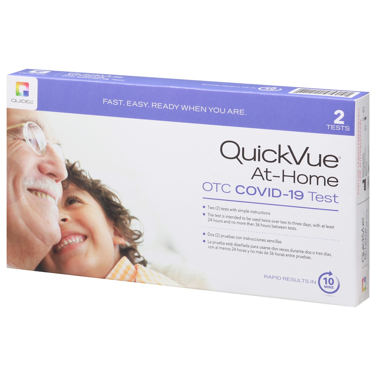 slide 8 of 9, Quickvue At-Home Otc Covid-19 Test Kit, 2 ct