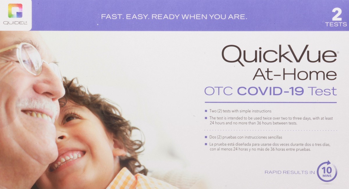 slide 7 of 9, Quickvue At-Home Otc Covid-19 Test Kit, 2 ct
