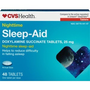 slide 1 of 1, CVS Health Nighttime Sleep Aid Tablets, 48 ct