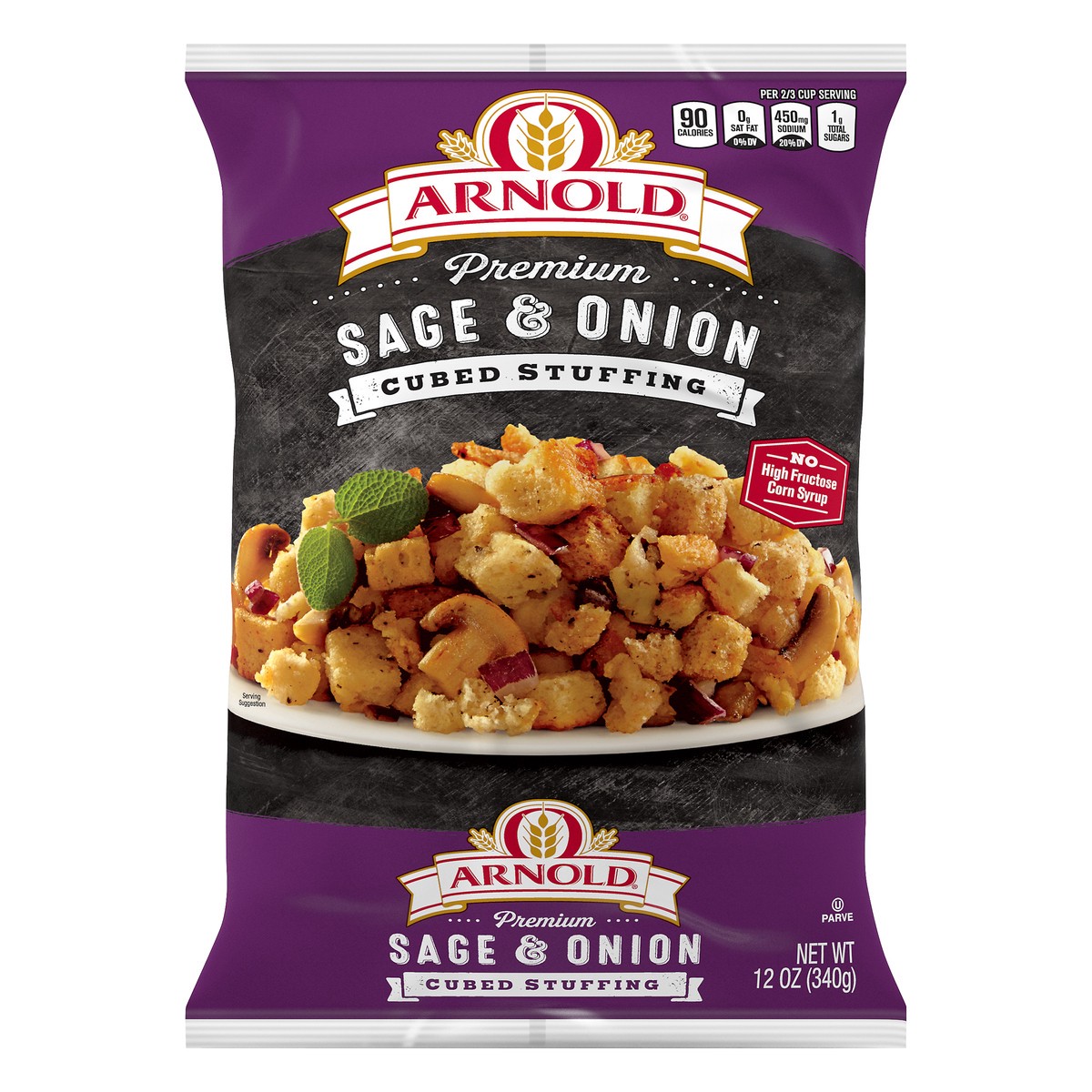 slide 1 of 5, Arnold Sage & Onion Cubed Stuffing, 12 oz, 1 cnt