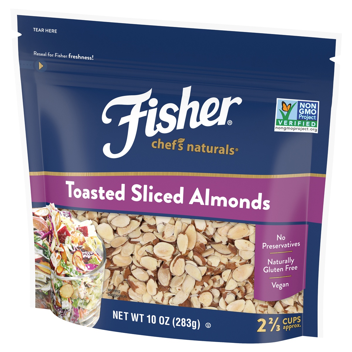 slide 3 of 10, Fisher Almonds Toasted Sliced, 10 oz