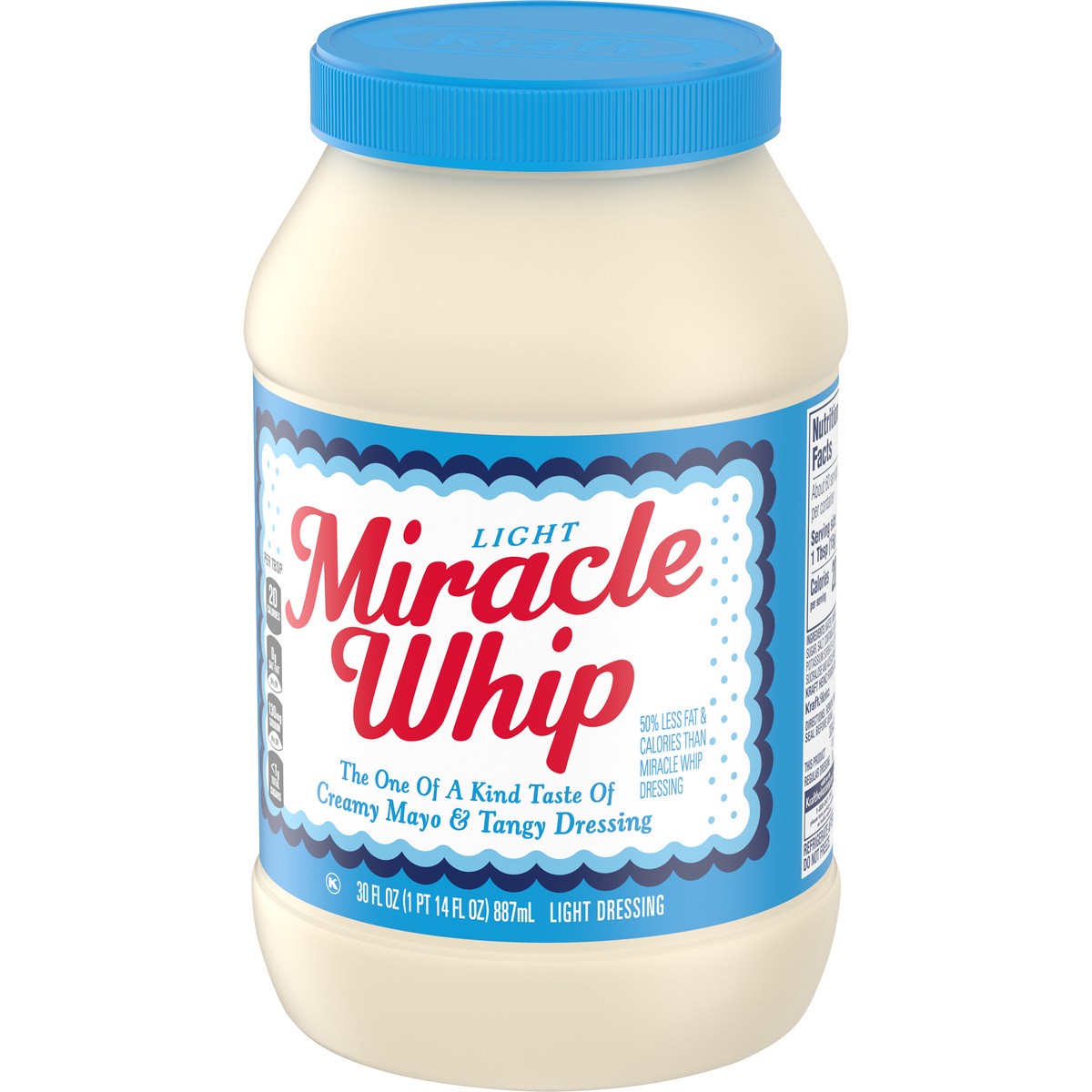 slide 3 of 9, Miracle Whip Light Mayo-like Dressing Jar, 30 fl oz