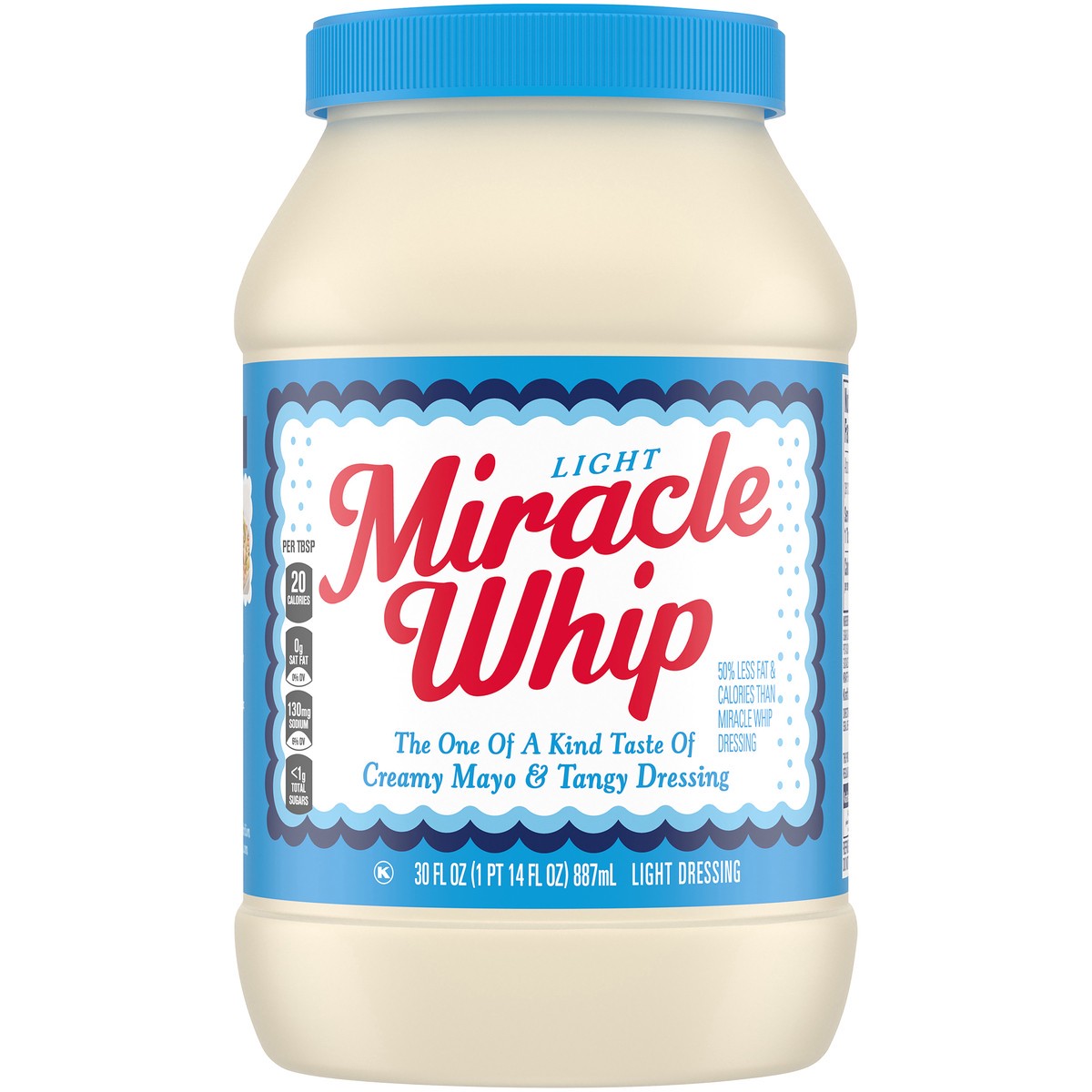 slide 6 of 9, Miracle Whip Light Mayo-like Dressing Jar, 30 fl oz