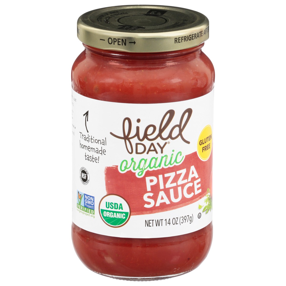 slide 3 of 4, Field Day Organic Pizza Sauce 14 oz, 14 oz