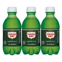 Canada Dry Ginger Ale Soda, 10 fl oz plastic bottles, 6 pack