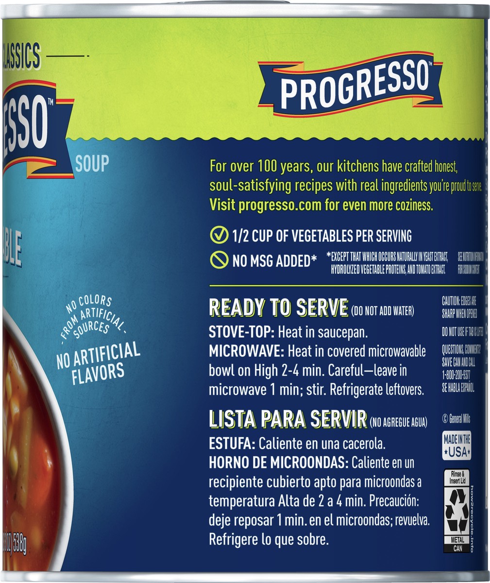 slide 9 of 9, Progresso Vegetable Soup, Vegetable Classics Canned Soup, 19 oz , 19 oz