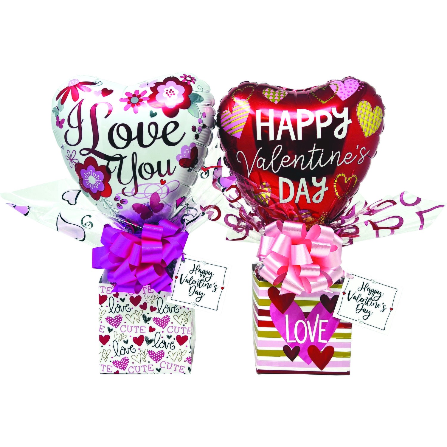 slide 1 of 1, Balloon Valentine's Day Deco Box with Kisses, 1 Each, 1 ct