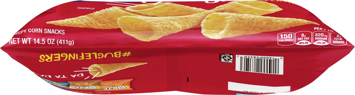 slide 4 of 9, Bugles Crispy Corn Snacks, Original Flavor, Family Size Snack Bag, 14.5 oz, 14.5 oz