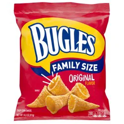 Bugles Original Crispy Corn Snacks, Family Size, 14.5 oz