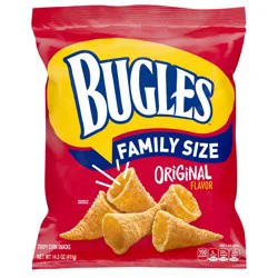 Bugles Original Crispy Corn Snacks, Family Size, 14.5 oz