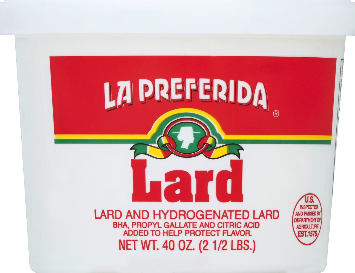 slide 1 of 5, La Preferida Lard 40 oz, 40 oz