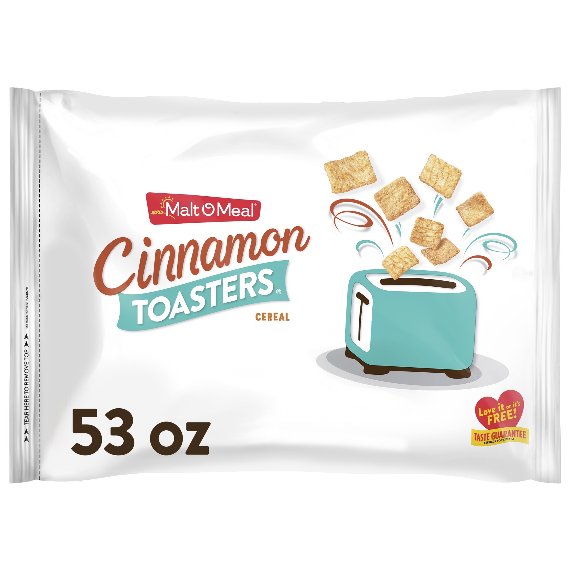 slide 1 of 10, Malt-O-Meal Cinnamon Toasters Breakfast Cinnamon Cereal, 53 OZ Bag, 53 oz