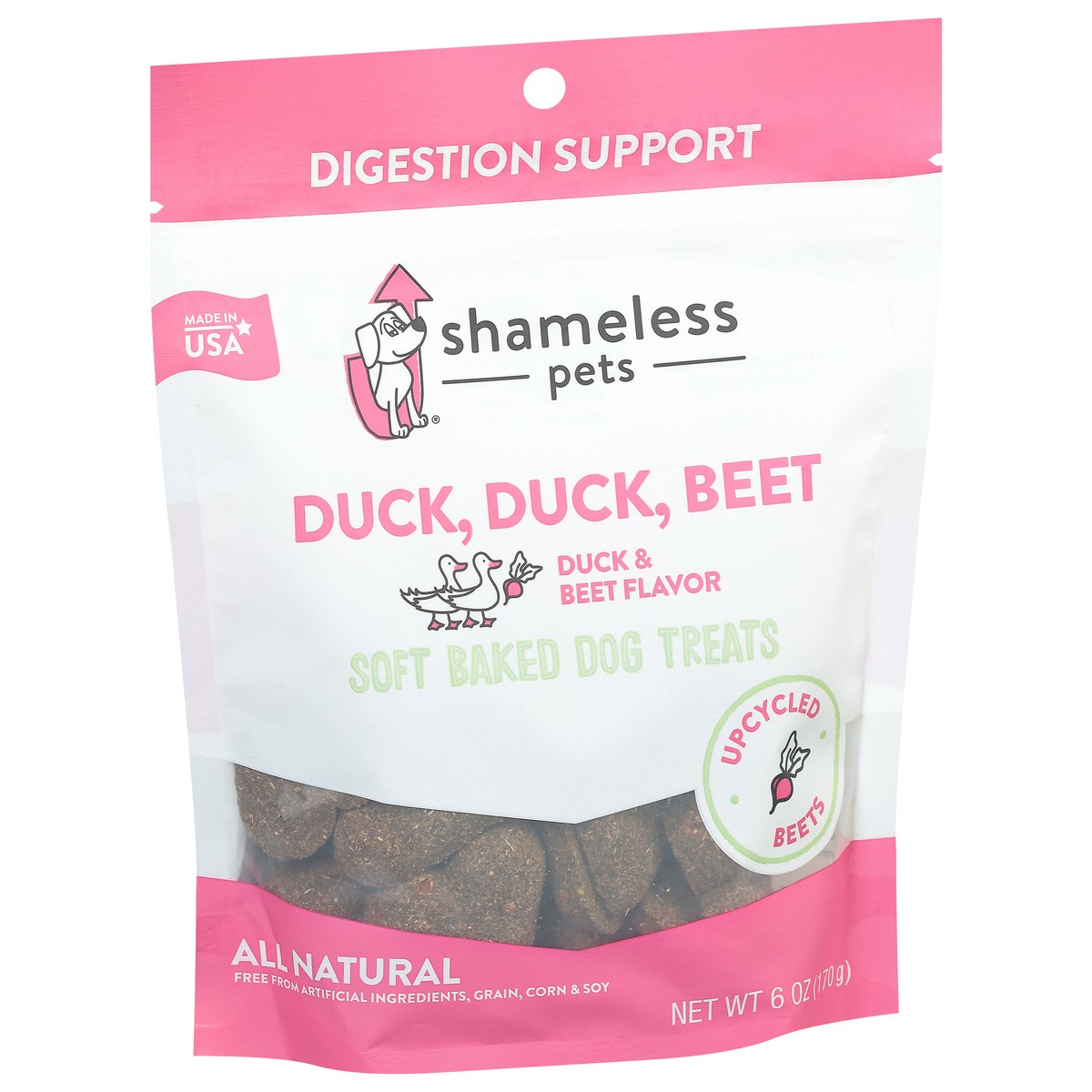 slide 8 of 9, Shameless Pets Duck Duck Beet Soft-Baked Dog Treat, 6 oz