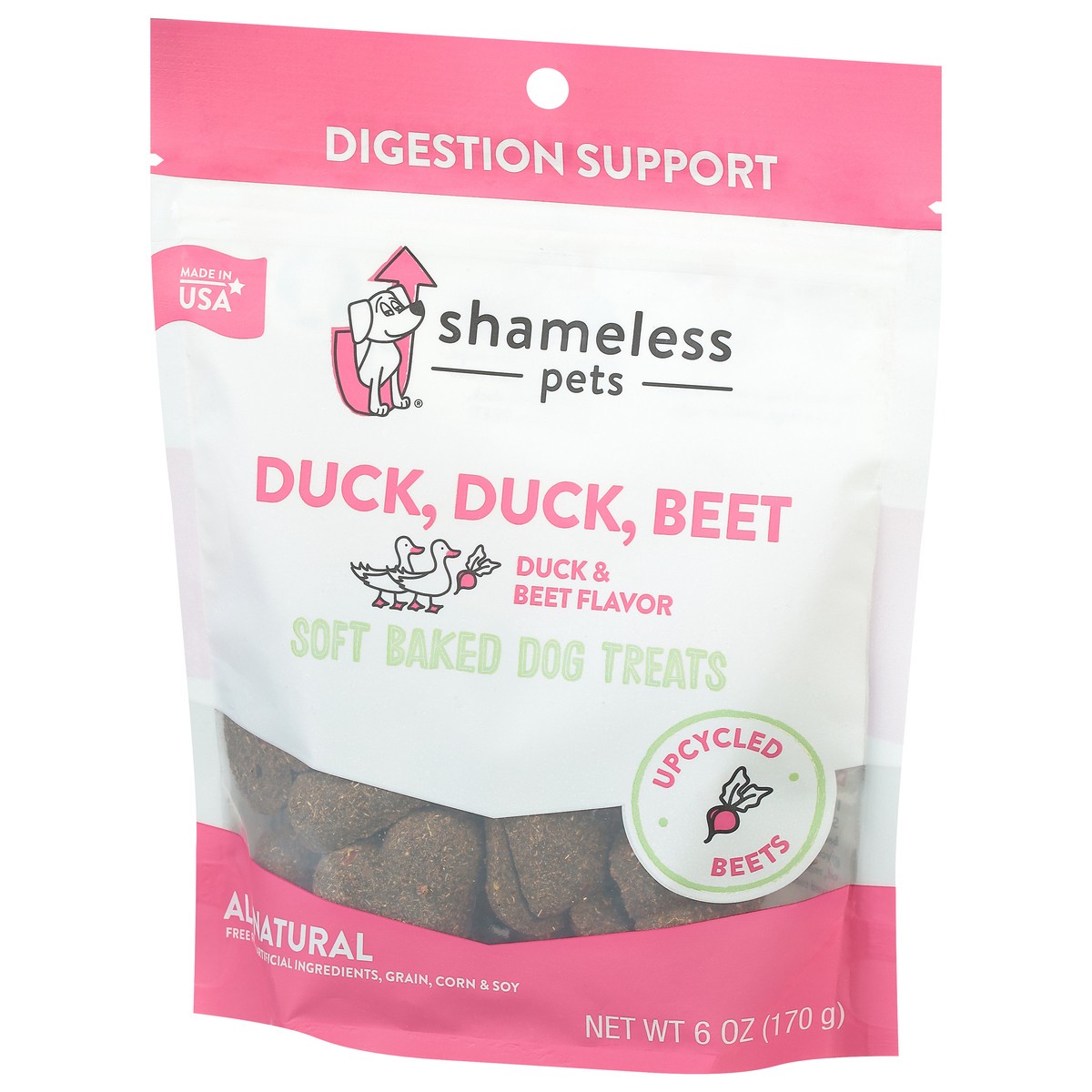 slide 3 of 9, Shameless Pets Duck Duck Beet Soft-Baked Dog Treat, 6 oz