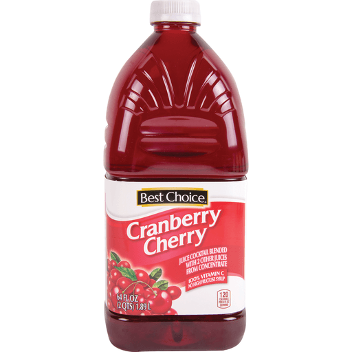 slide 1 of 1, Best Choice Cranberry Cherry Juice - 64 oz, 64 oz