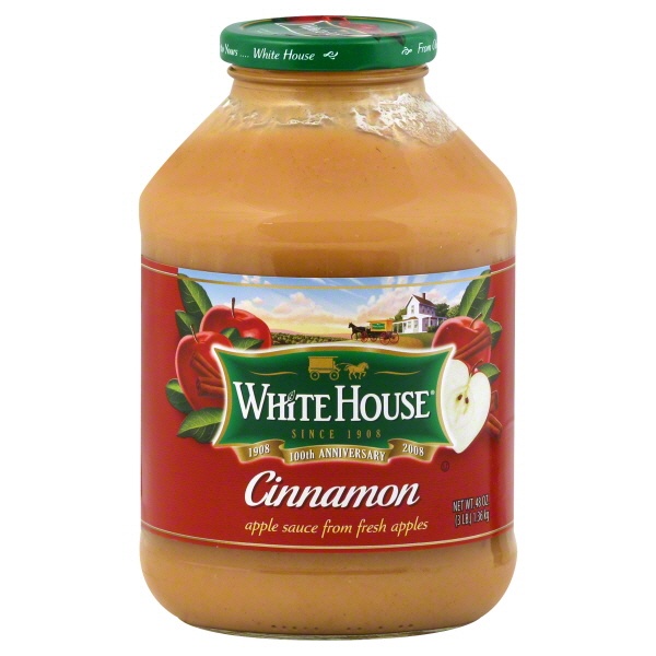 slide 1 of 2, White House All Natural Apple Sauce Cinnamon, 48 oz